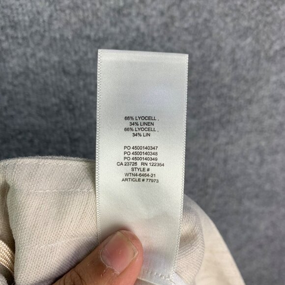 NWT Aritzia Wilfred ALLANWT PANT Ankle Cuff Drawstring Pant Size 12 Linen Blend - Picture 12 of 13